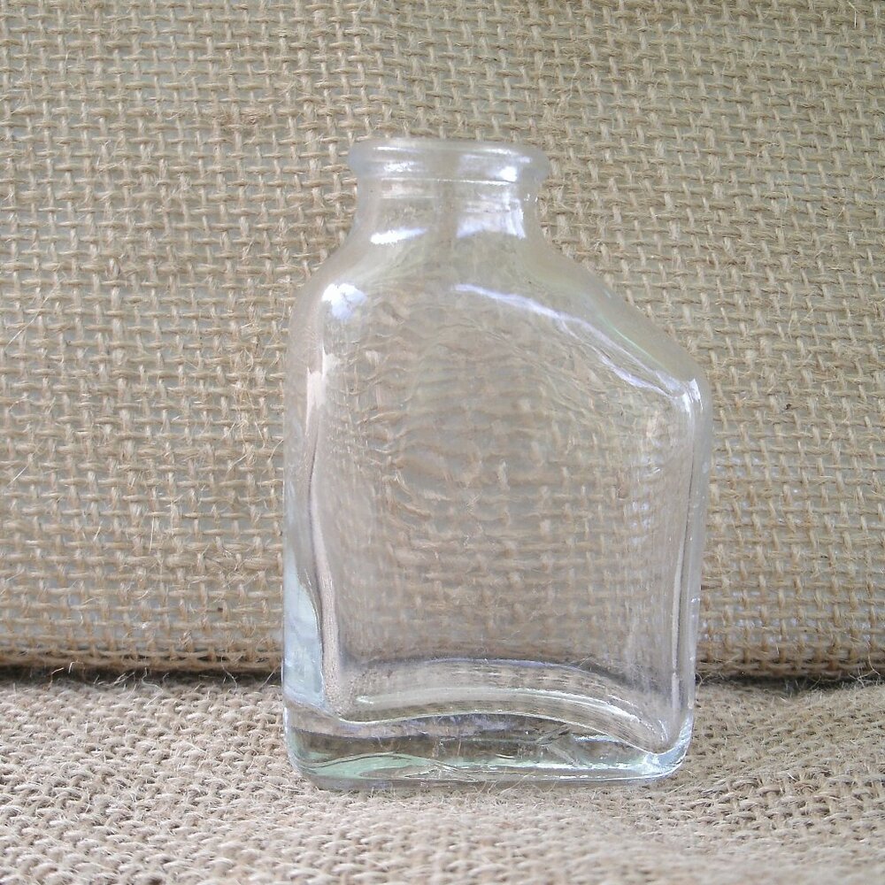 Vintage Brockway Clear Glass Apothecary Bottle